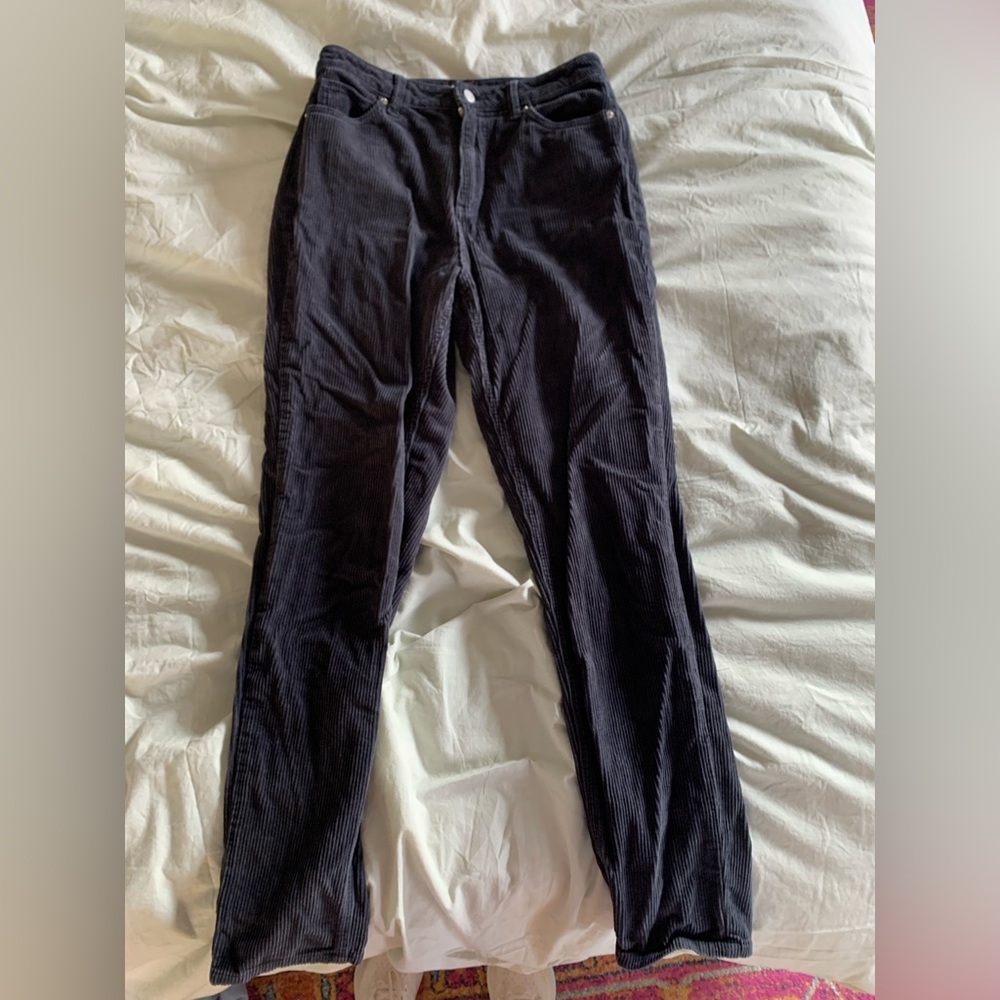 BDG black corduroy mom high rise pants